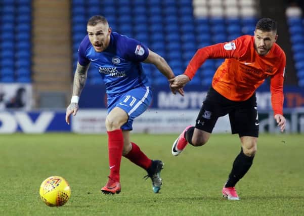 Posh star Marcus Maddison in action against Southend. Photo: Joe Dent/theposh.com.