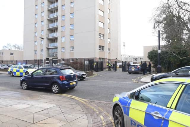 Police on the scene