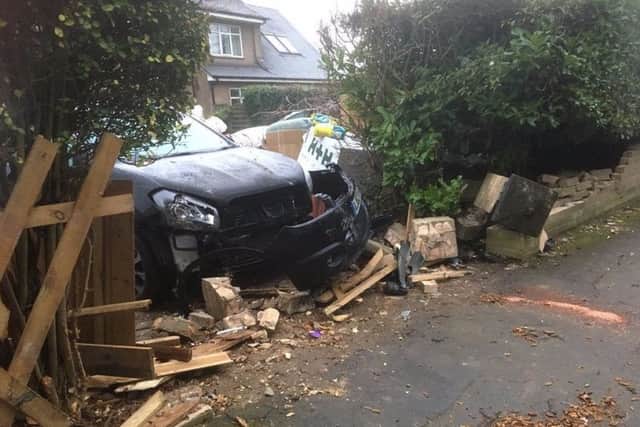 A crash which happened in Park Crescent on January 21
