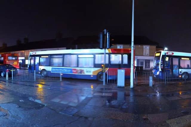 The buses queued up waiting to get into the depot. Photo: @communityfirs13