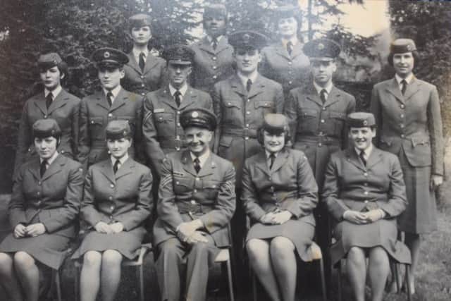 Ann during her RAF days (second from right, front row)