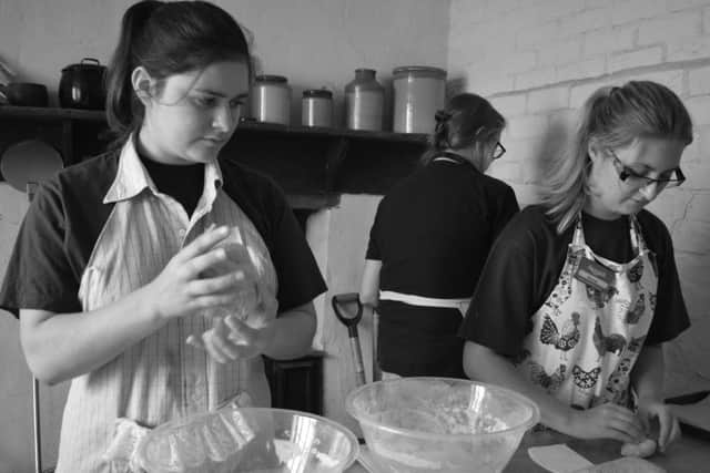 Bread making at Sacrewell farm