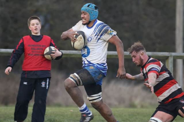 Vaha Halaifanua scores the Lions first try. Picture: Mick Sutterby