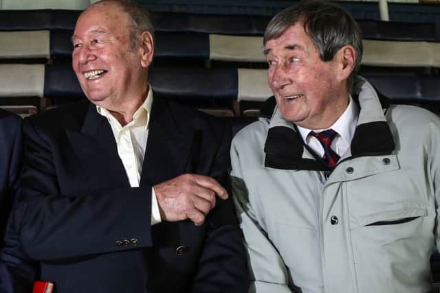 Former Posh players Roy Banham (left) and Peter McNamee. Photo: Joe Dent/theposh.com.
