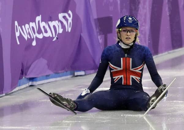 Elise Christie is either unlucky or clumsy.
