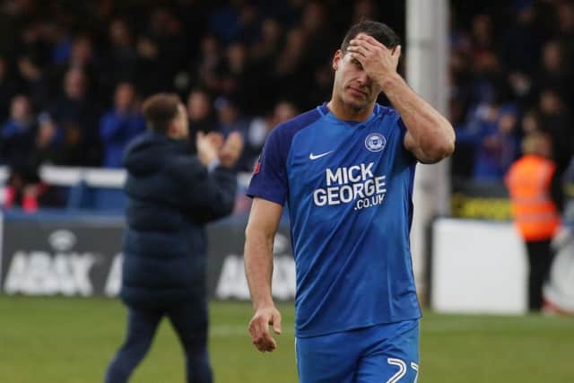 Steven Taylor of Peterborough United cant hide his disappointment at full-time - Mandatory by-line: Joe Dent/JMP - 27/01/2018 - FOOTBALL - ABAX Stadium - Peterborough, England - Peterborough United v Leicester City - Emirates FA Cup fourth round proper EMN-180128-105825002