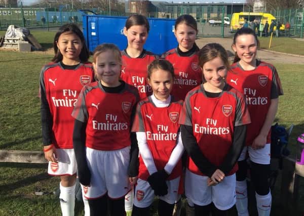 The ICA girls who played for Arsenal.