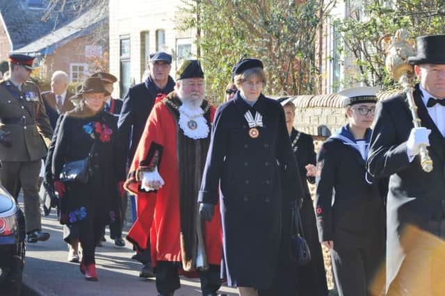 Mayor's civic service at St John's Church, Werrington. The civic procession included Mayor of Peterborough Coun. John Fox and Mayoress Judy Fox EMN-180225-191400009