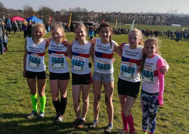 Nene Valleys Under 13 girls team. From the left are Leonie Hart, Josie Knight, Lottie Hemmings, Amelia Devine, Niamh Hodgson and Chelsea Bole.