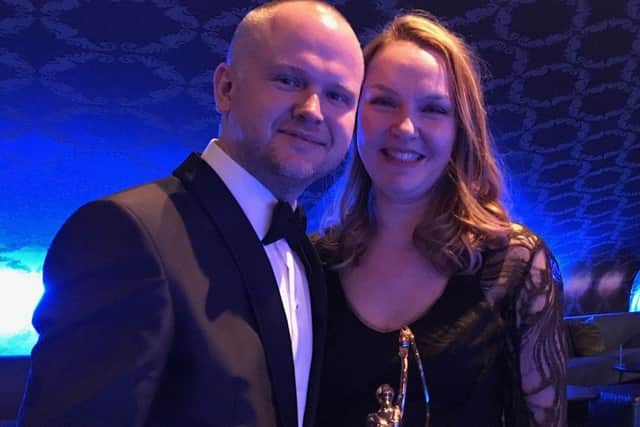 David and wife Liz at the awards ceremony