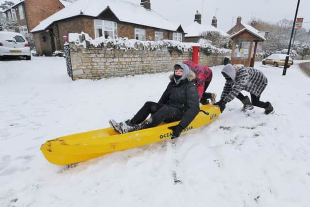 Snow pix in  Castor Village EMN-180228-123828009