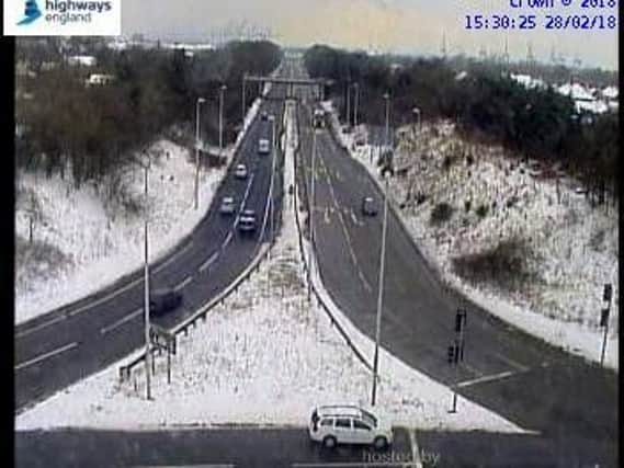 You can check if the roads are clear with local Highways England traffic caeras