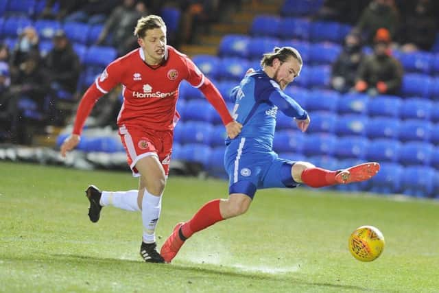 New Posh manager Steve Evans thinks Jack Marriott is an outstanding League One striker. Photo: David Lowndes.