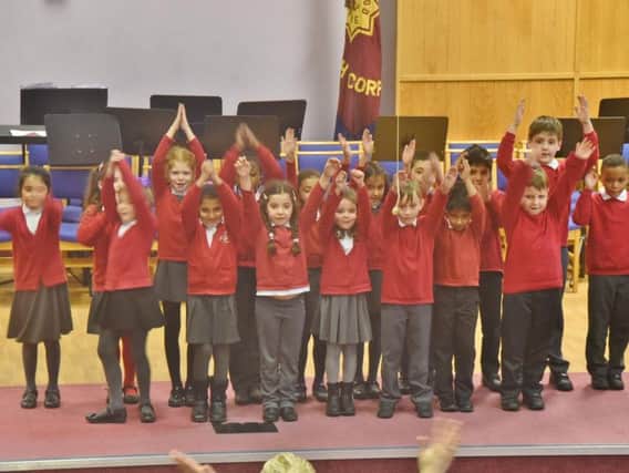 Peterborough Drama Festival 2017 at the Salvation Army Citadel. Pupils from Dogsthorpre Infants School performing in the choral speaking class