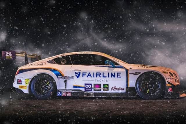 The #1 Bentley sponsored by Fairline Yachts at Mortons in Berkeley Square.