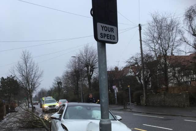 The scene of the collision in Park Road. Photo: Richard Ferris