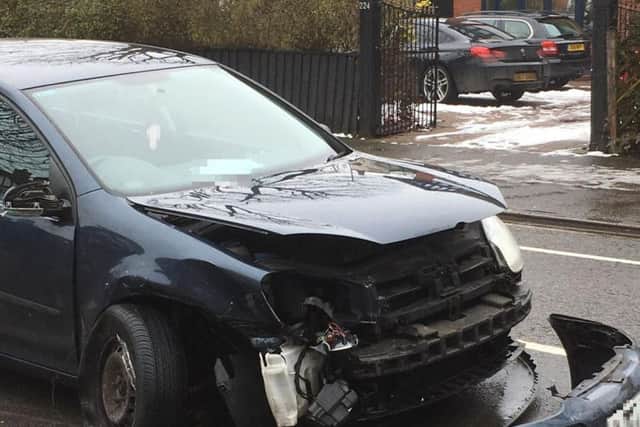 The scene of the collision in Park Road. Photo: Richard Ferris