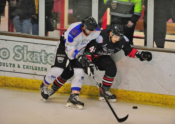 Action from Phantoms win over Basingstoke. Photo: David Lowndes.