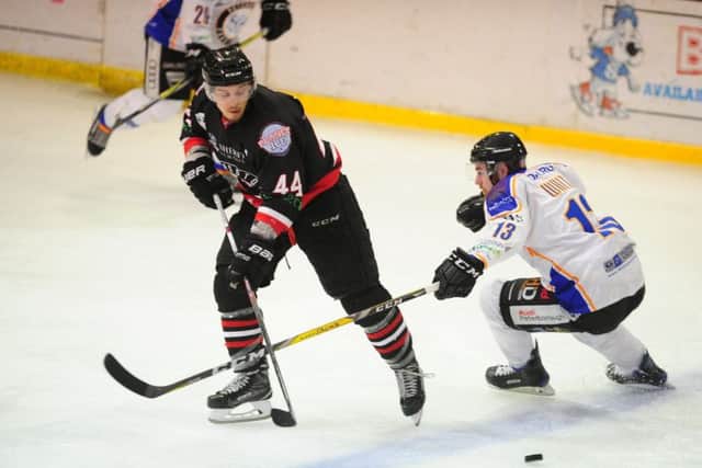 Action from Phantoms' 3-2 win over Basingstoke in the biggest game of the season. Photo: David Lowndes.