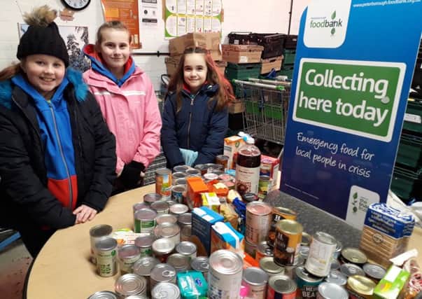 Orton Wistow Guides at the Foodbank