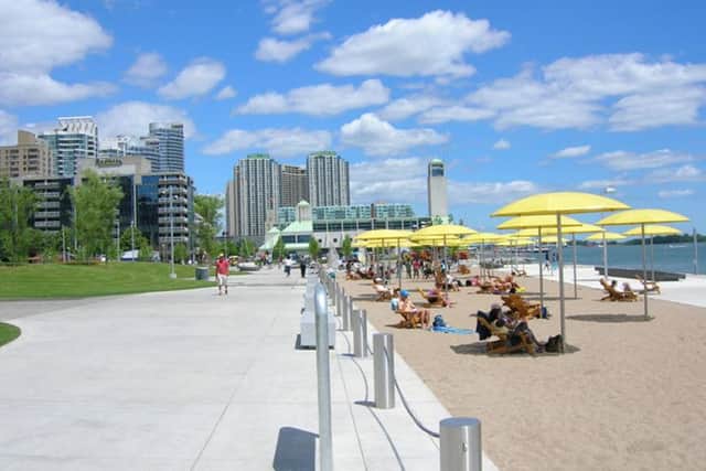 The urban beach concept for Fletton Quays.
