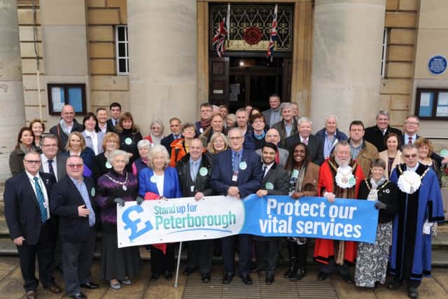 Stand Up For Peterborough campaign at the Town Hall EMN-171120-160910009