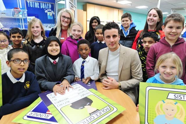 Joseph Valente visits the Explore Learning Centre at Sainsbury store , Oxney Road with pupils and staff at the centre EMN-180603-084443009