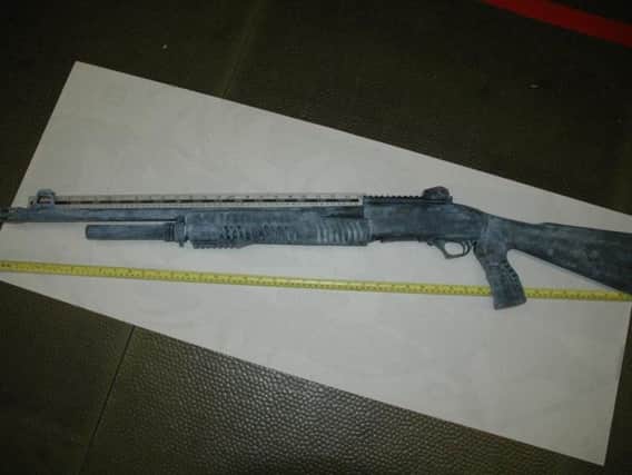 One of the guns recovered by police