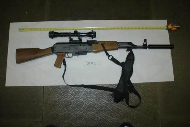 One of the guns recovered by police
