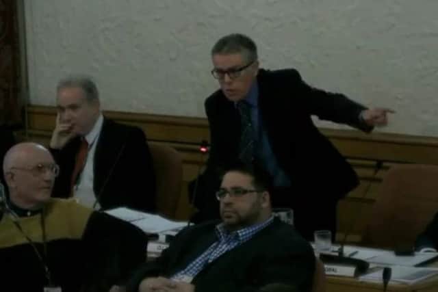Cllr Richard Ferris speaking during the meeting. Photo: Peterborough City Council