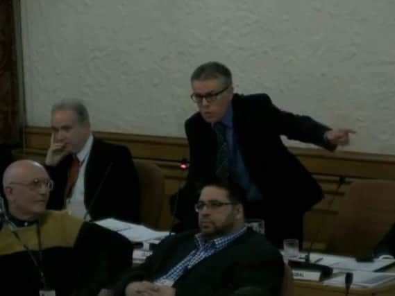 Cllr Richard Ferris speaking during the meeting. Photo: Peterborough City Council