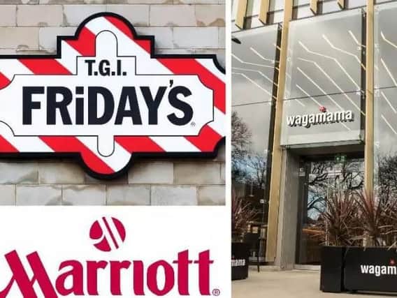 Wagamama, Marriott and TGI Friday's top the list