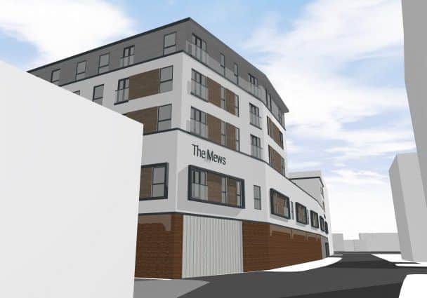 An artist's impressions of the new flats