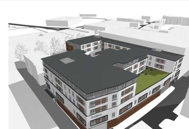 An artist's impressions of the new flats