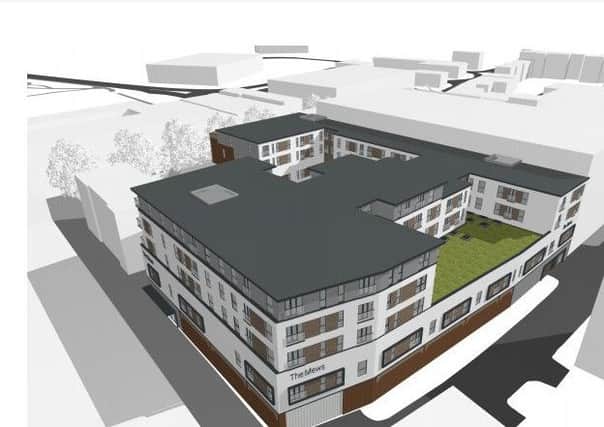An artist's impressions of the new flats