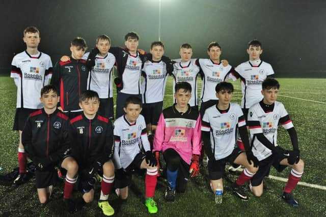 Under 15 KO Cup winners Werrington Athletic Blue.
