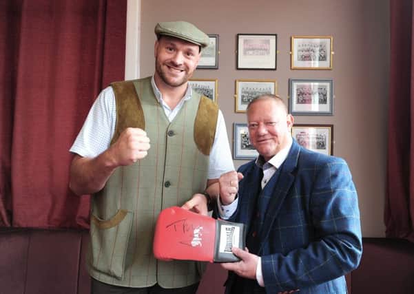 Kevin Sanders with his special guest Tyson Fury.