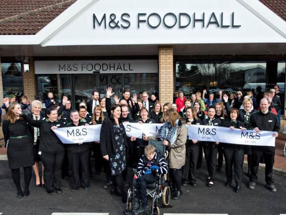 The opening of the new M&S Food Hall in Bourne.