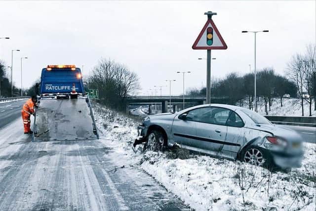 The scene of the crash on the A1139 this morning. @roadpolicebch