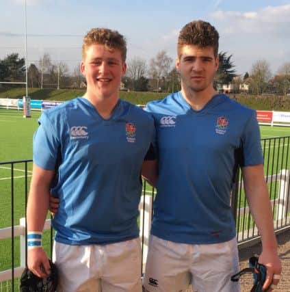 England Counties players Ed Cox and Harry Clayton.