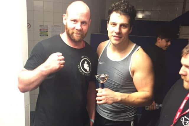 Salvatore Genovese (right) with coach Gary Morris.