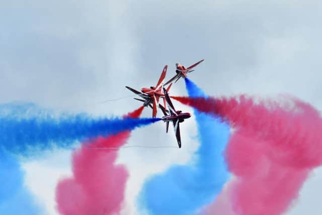 The Red Arrows performing in 2017. Photo: Jon Rigby.