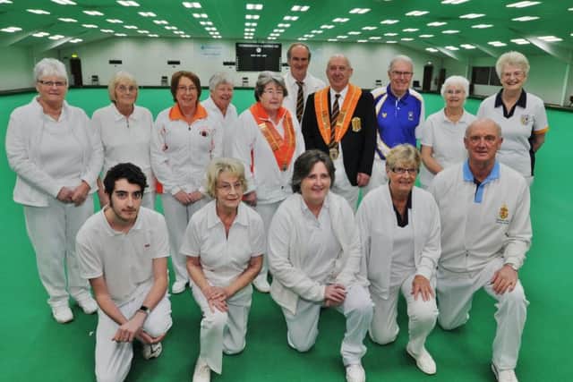 Some of the finalists and county officials at Burton Street on Sunday.