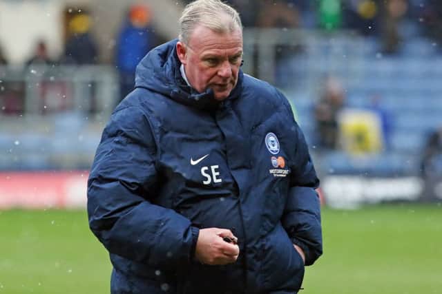 Posh boss Steve Evans at Oxford. Photo: Joe Dent/theposh.com.