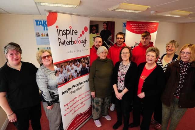 Staff and volunteers at Inspire Peterborough's office