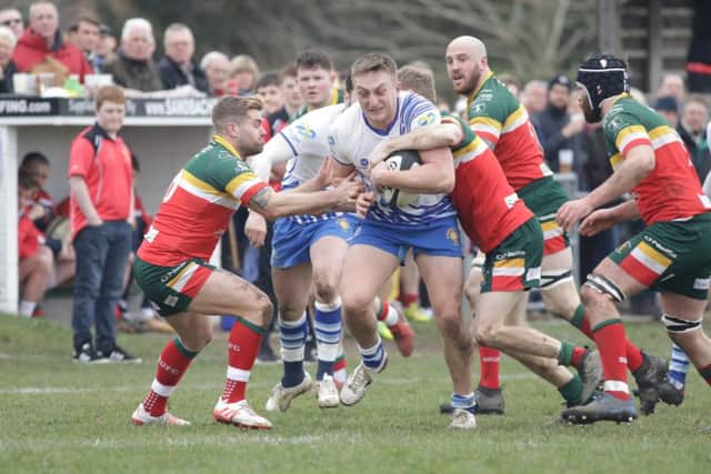 Tom Gulland  runs in for his  first Lions try. Picture: Mick Sutterby