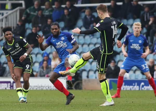 Midfielder Anthony Grant during his man-of-the-match performance against Bristol Rovers. Photo: Joe Dent/theposh.com.