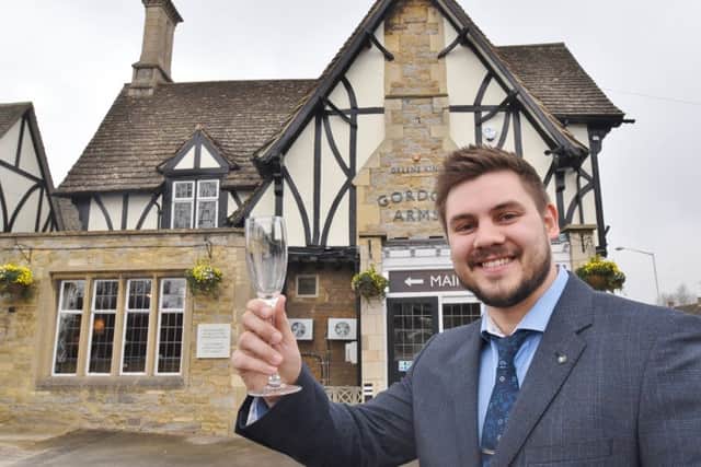Staff of the Gordon Arms, Oundle Road, Peterborough. General Manager Marcus Clarke EMN-180325-151054009