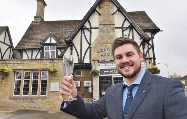 Staff of the Gordon Arms, Oundle Road, Peterborough.  General Manager Marcus Clarke EMN-180325-151054009