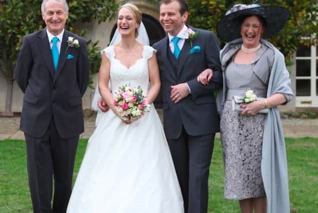 Mark and Abbie Alderson with Abbies parents Mick and Denise Mann